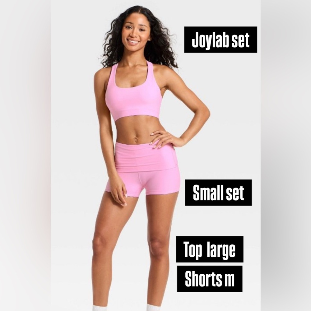 JoyLab Pink Athletic Shorts and sport bra ( 2 sets available)